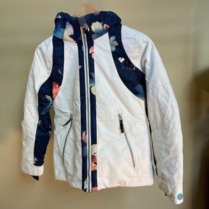 Obermeyer Kids Jacket - White and Blue Floral